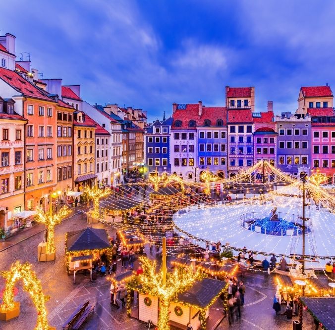 Weihnachtsmarkt Warschau, Polen