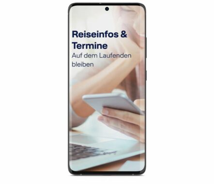 LCC App Intro Screen Reiseinfos