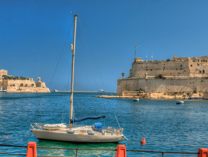 Segelboot vor Malta
