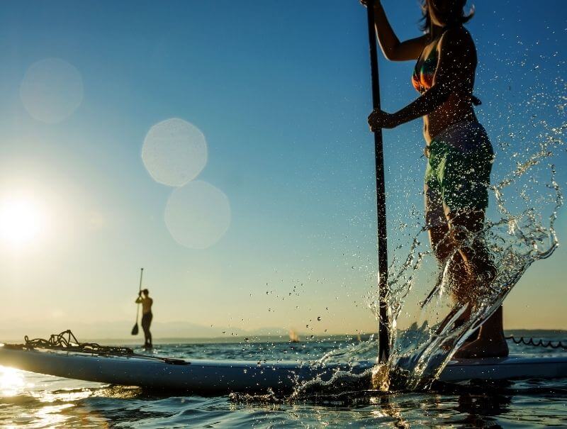 Stand up Paddle auf dem See