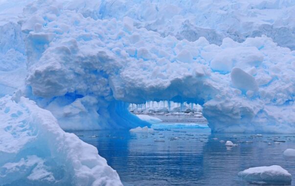 Cierva Cove: Weite Bucht mit Eis in der Antarktis