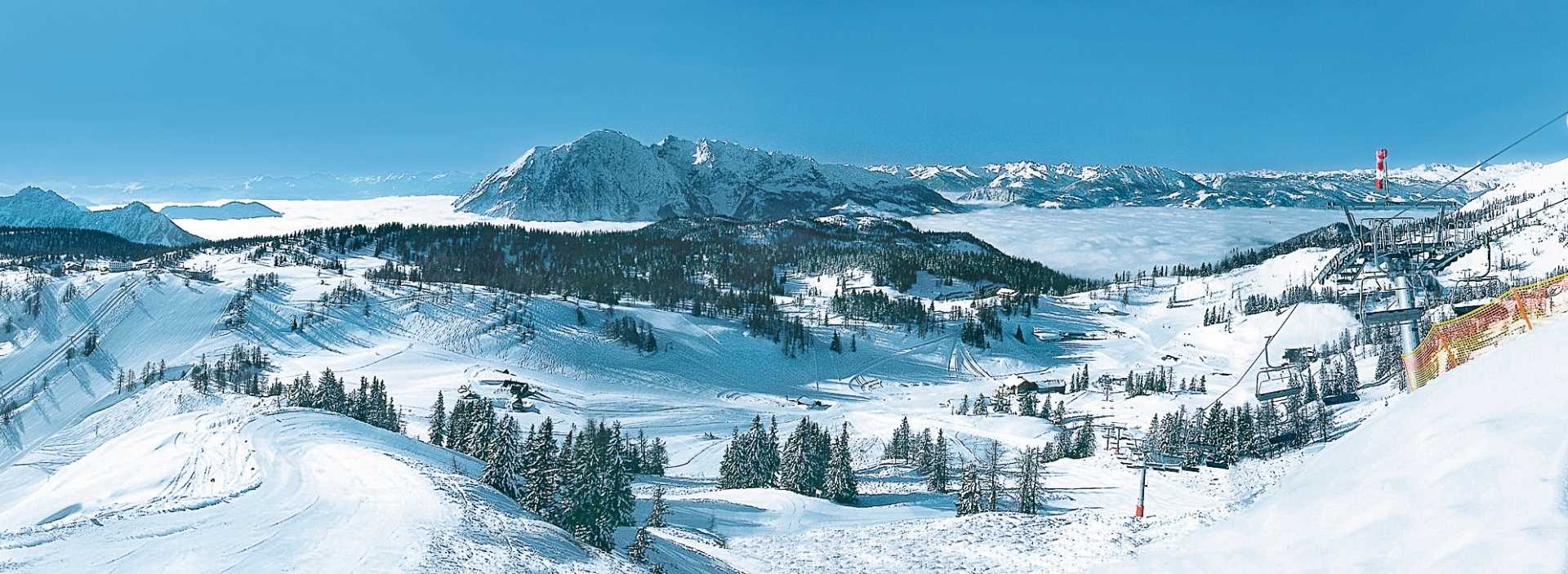 Salzkammergut Skigebiet & Berge im Winter