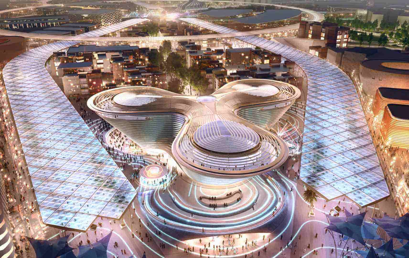 Expo 2020 in Dubai Blick auf Pavillons & Gelände - Gebeco