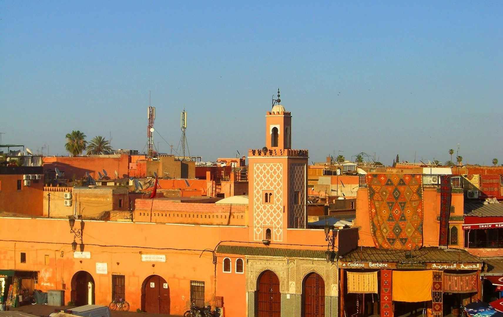 Hausfassaden in Marrakesch