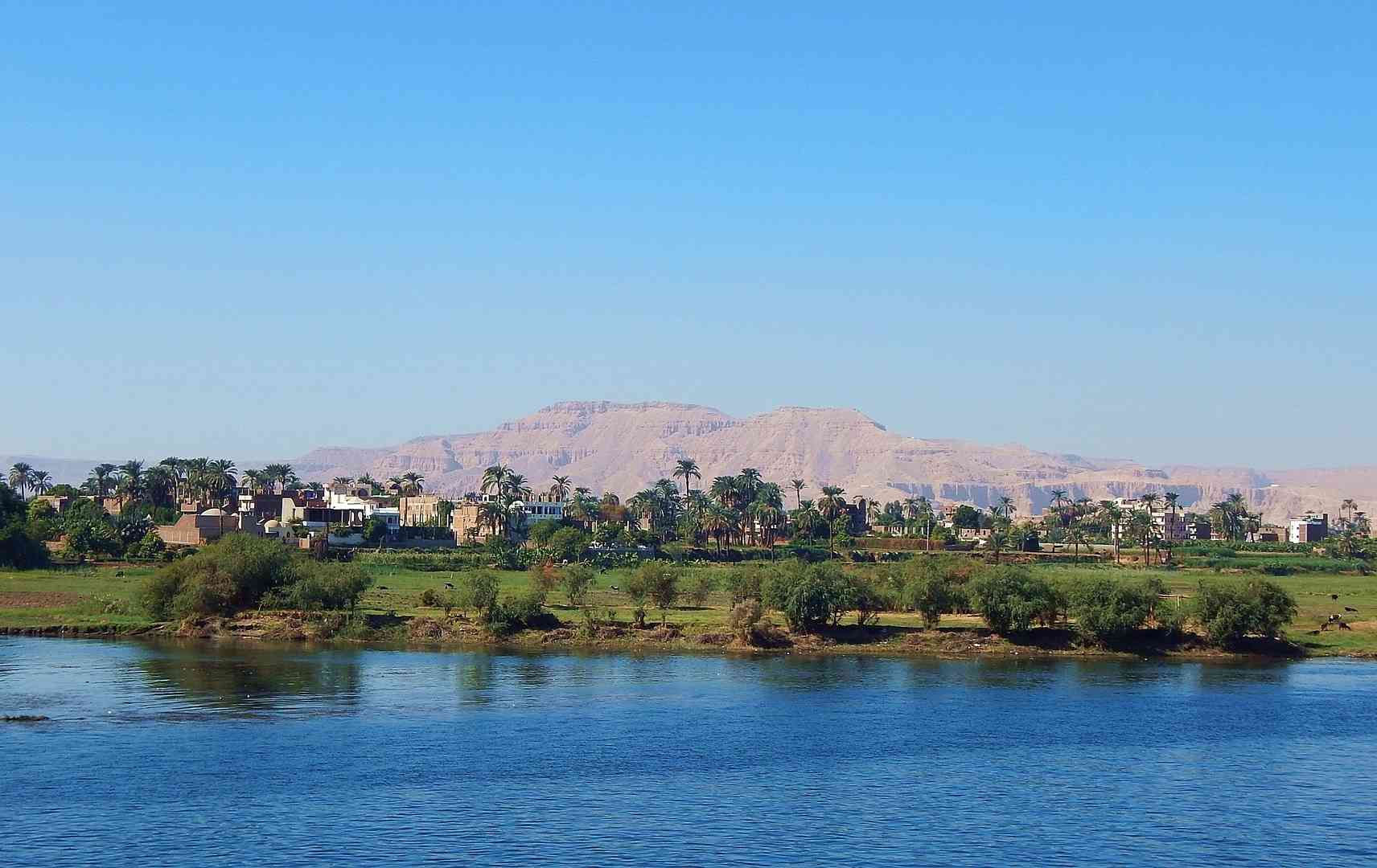Ägypten: Grünes Ufer entlang des Nils