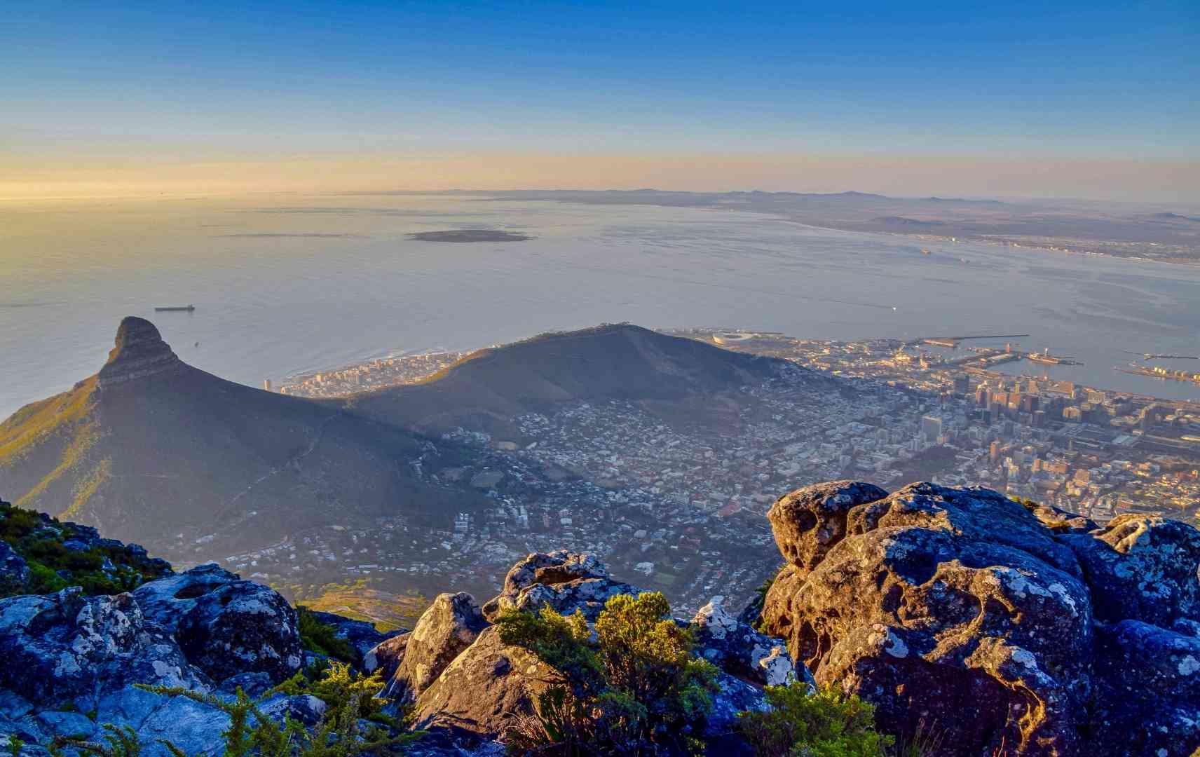 Tafelberg mit Blick auf Kapstadt