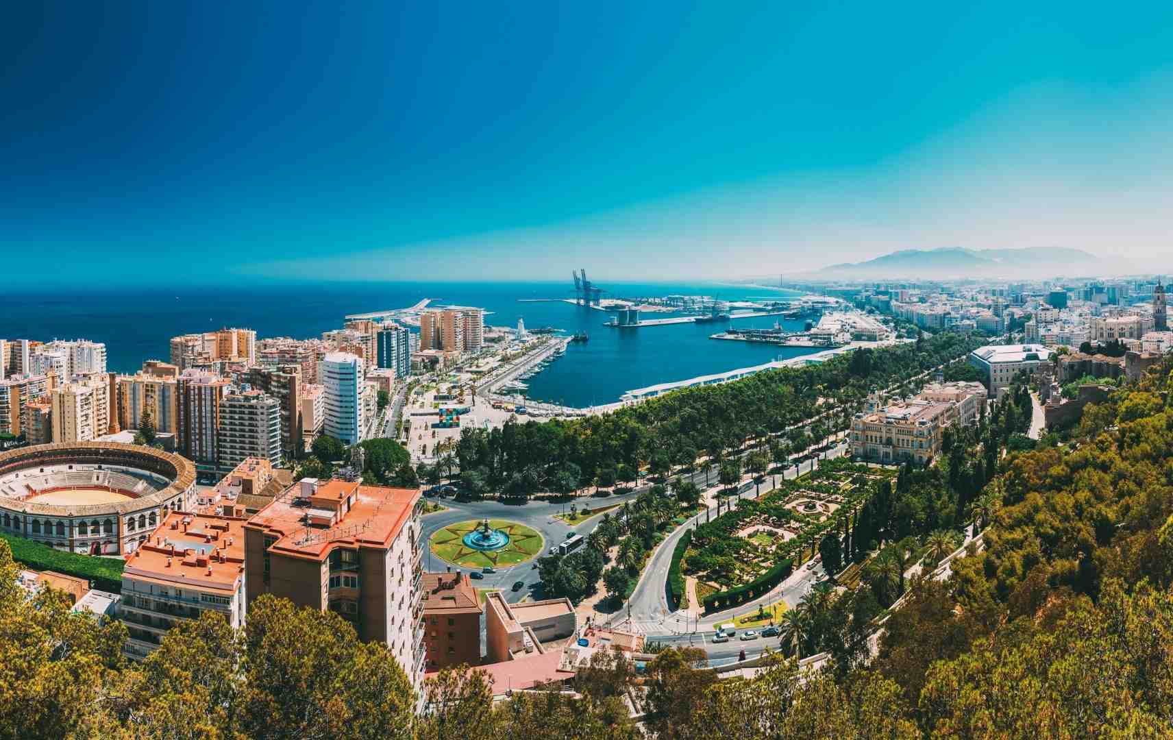 Blick auf Málaga, Andalusien
