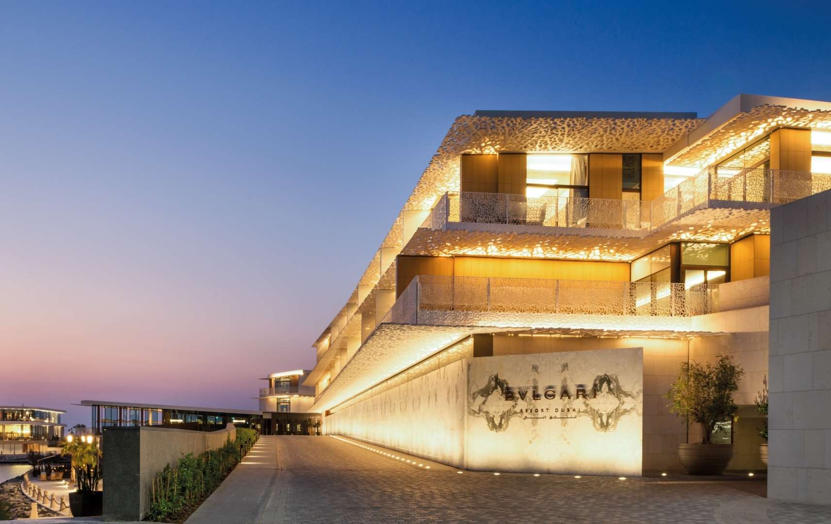 Außenansicht des BVLGARI Resorts in Dubai