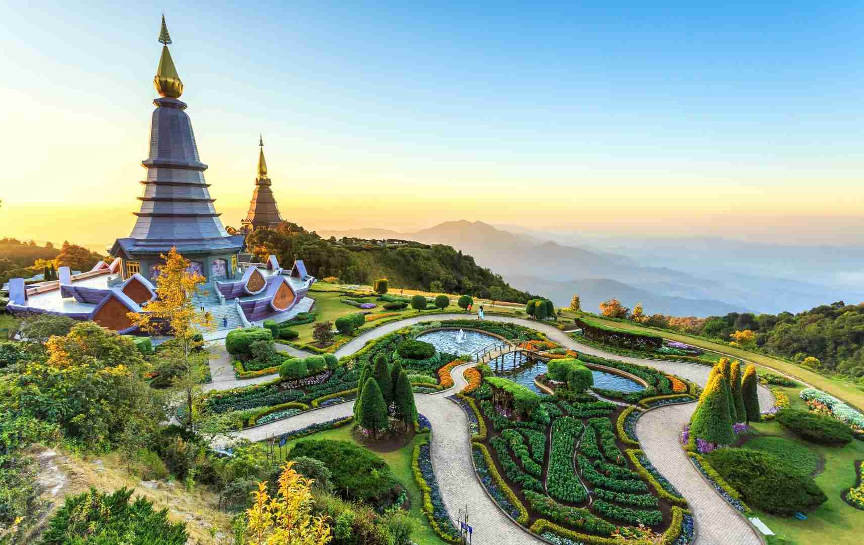 Tempel am Ianthanon Mountain in Chiang Mai