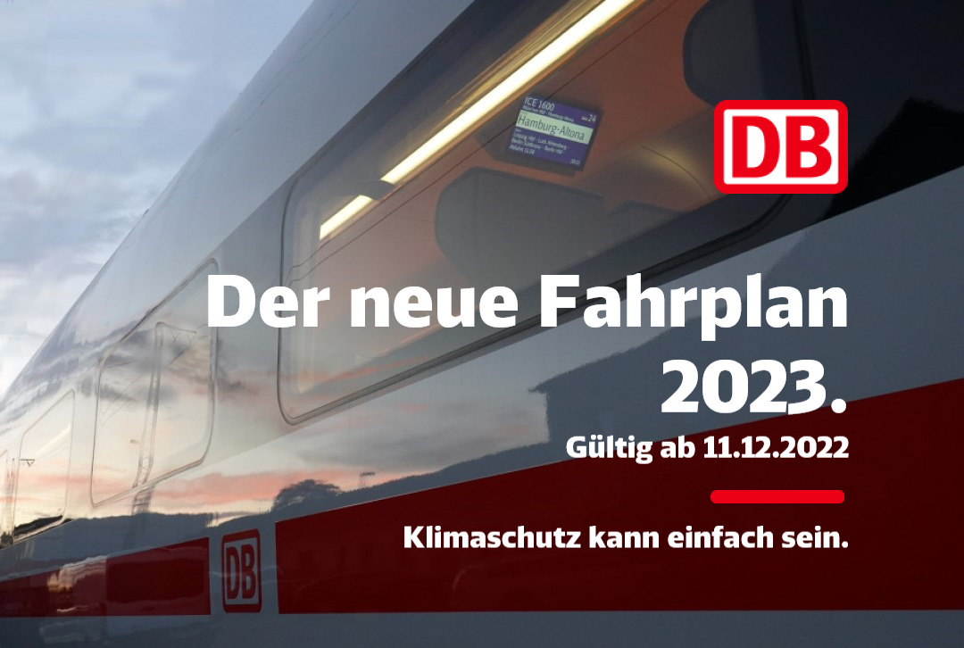 Banner DB Fahrplan 2023