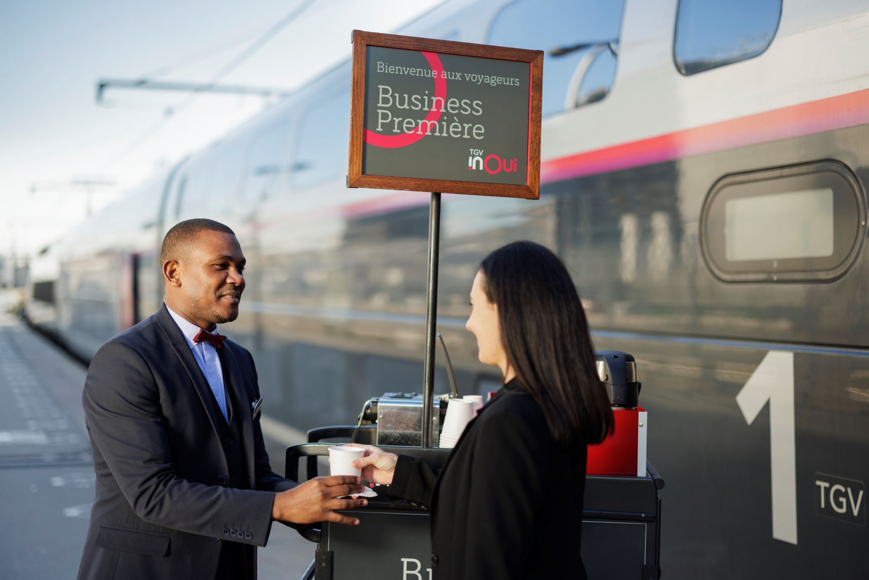 SNCF TGV Inoui Business Première Service beim Einstieg